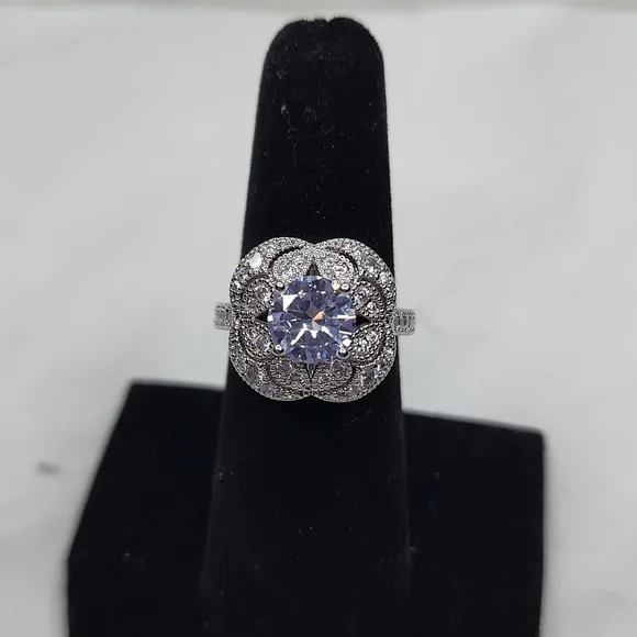 πNWT ART DECO DIAMOND RINGπ - Picture 1 of 10